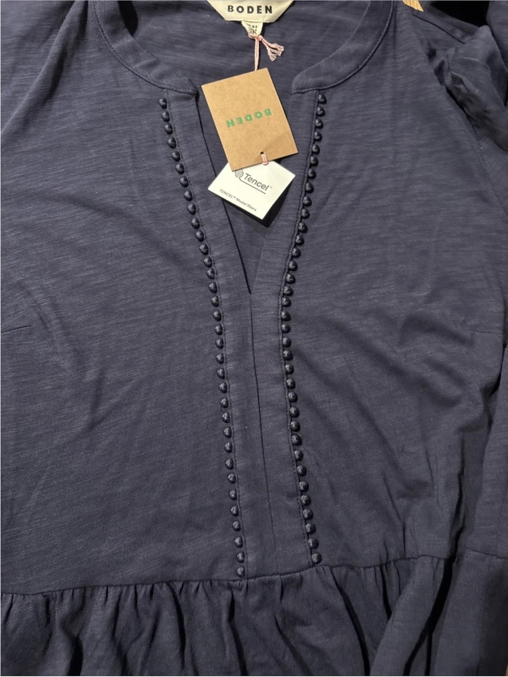 Boden Women’s Relaxed Naomi Navy Jersey Dress NWT US 14 Regular Pockets - Picture 6 of 9